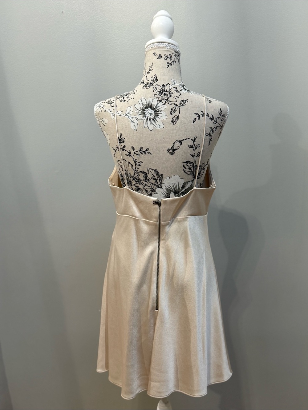 Alice + Olivia Champagne Satin Slip Dress - Picture 2 of 5